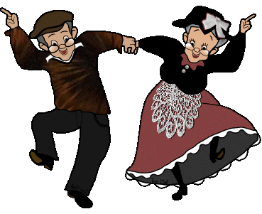 Tańcząca babcia z dziadkiem