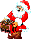 Mikołaj ze skrzynką piwa